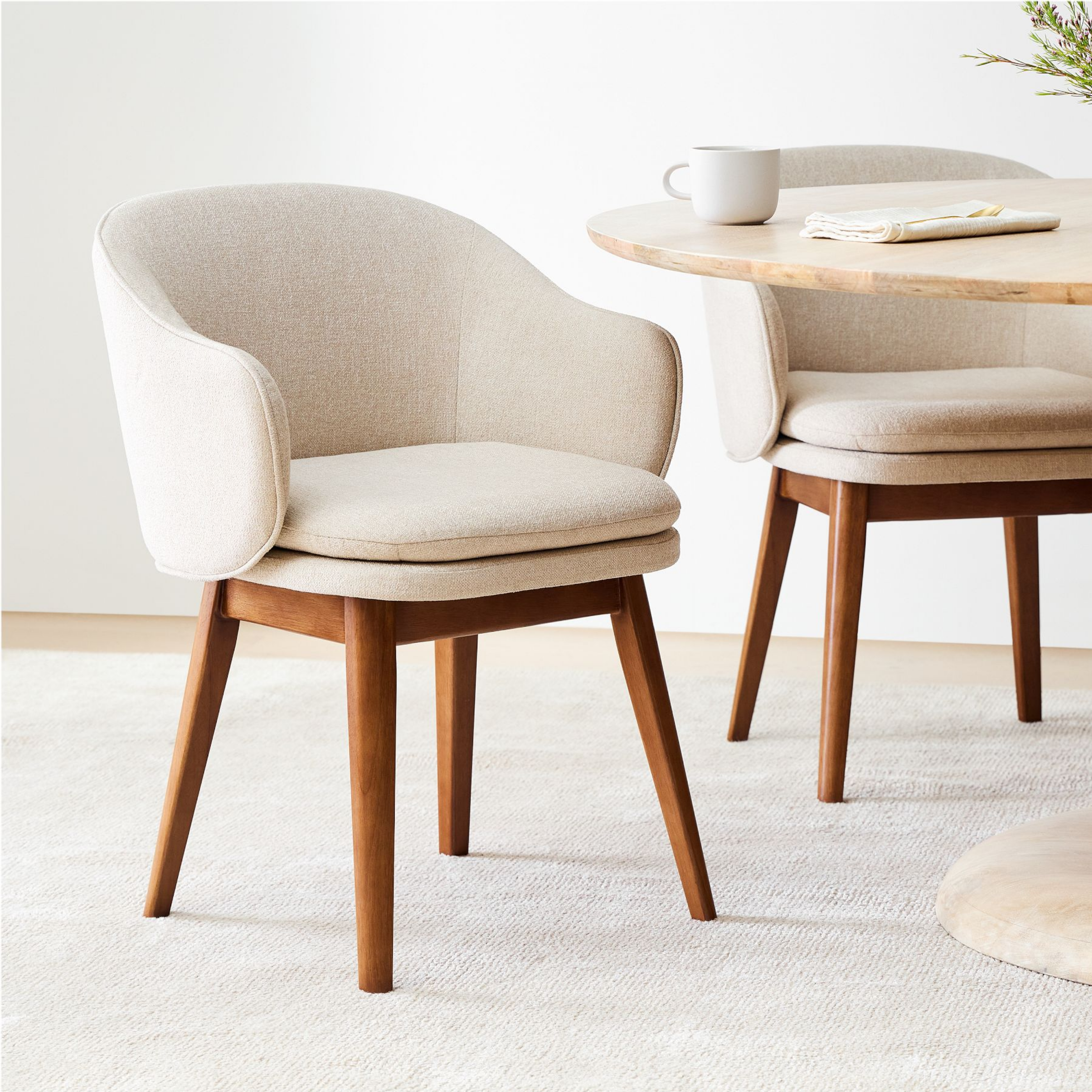 Asher Fabric Dining Armchair