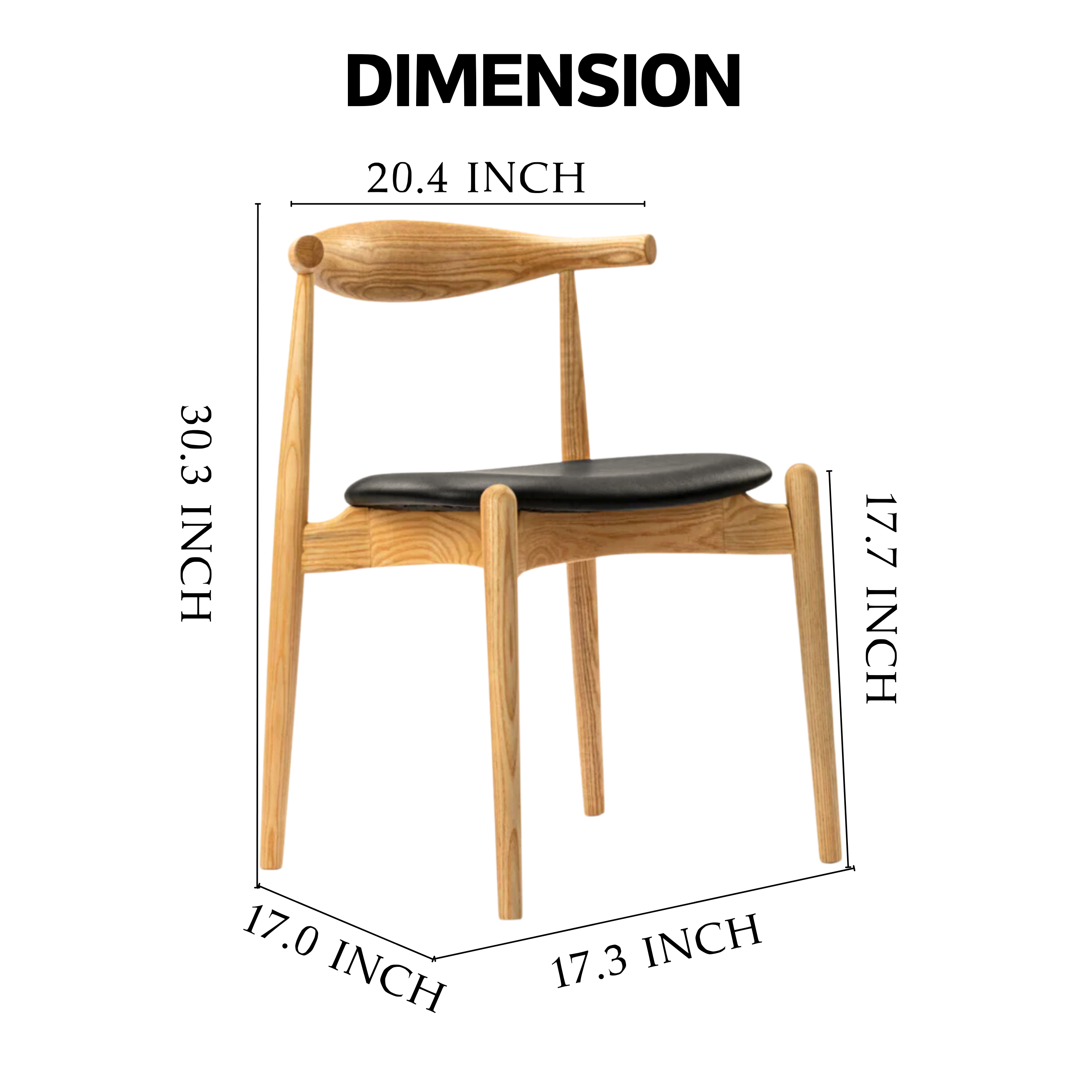 Hans Elbow Solid Wood Chair