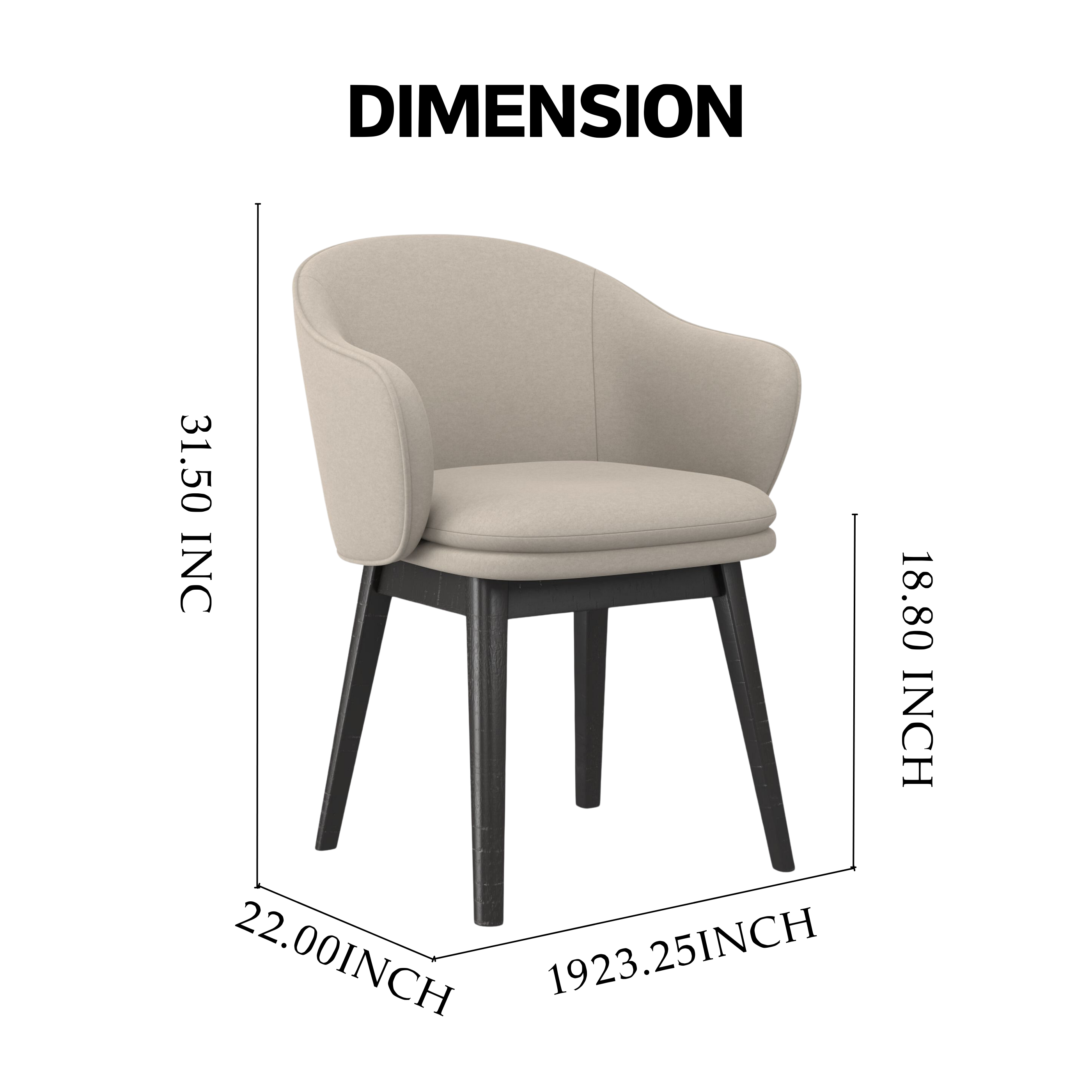 Asher Fabric Dining Armchair